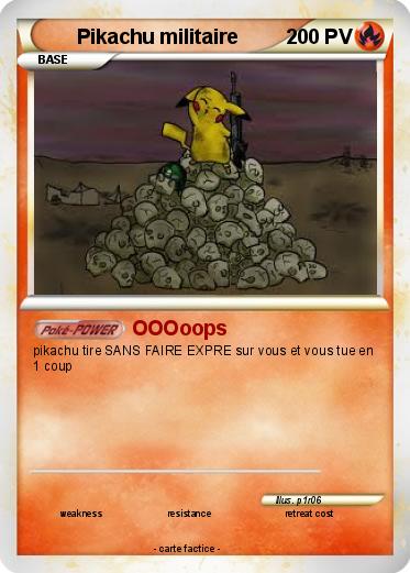 Pokemon Pikachu militaire