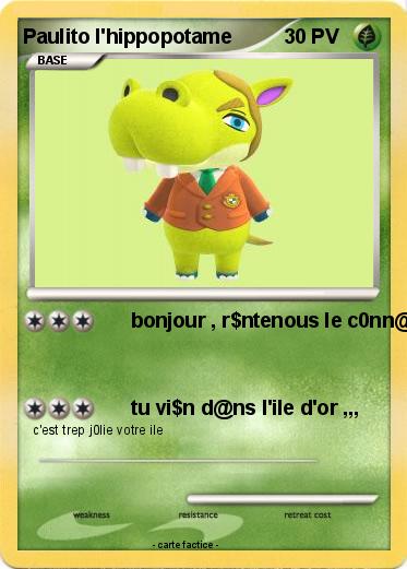 Pokemon Paulito l'hippopotame