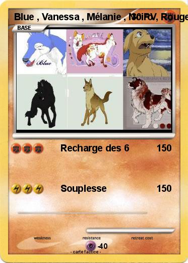 Pokemon Blue , Vanessa , Mélanie , Noiro , Rouge et Bel