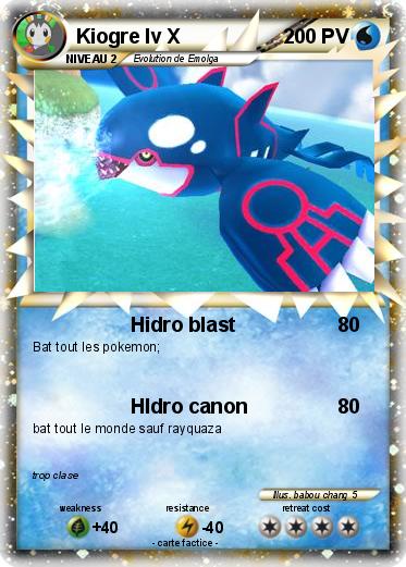 Pokemon Kiogre lv X