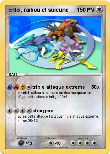 Pokemon entei, raikou et suicune
