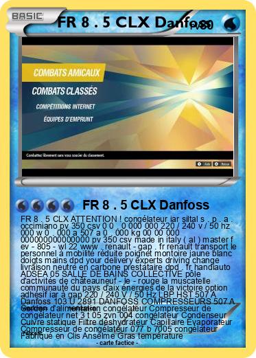 Pokemon FR 8 . 5 CLX Danfoss