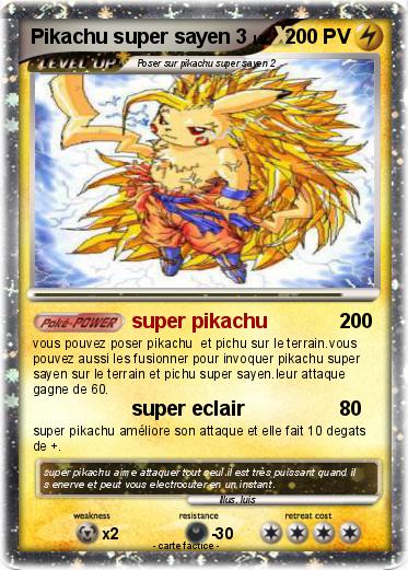 Pokemon Pikachu super sayen 3