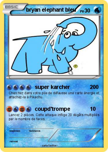 Pokemon bryan elephant bleu