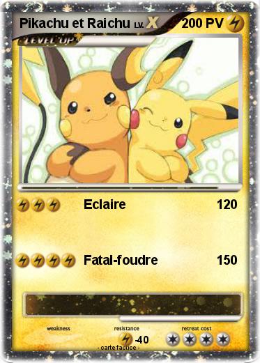 Pokemon Pikachu et Raichu