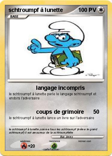 Pokemon schtroumpf à lunette