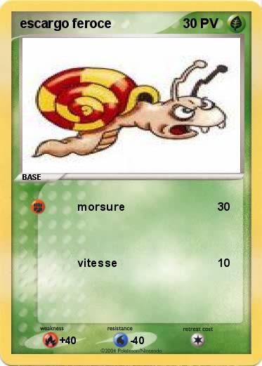 Pokemon escargo feroce