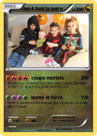 Pokemon les 4 font la paire