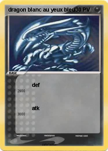 Pokemon dragon blanc au yeux bleu
