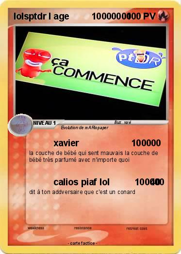 Pokemon lolsptdr l age         10000000