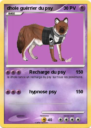 Pokemon dhole guèrrier du psy