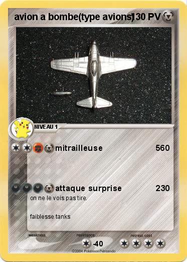Pokemon avion a bombe(type avions)