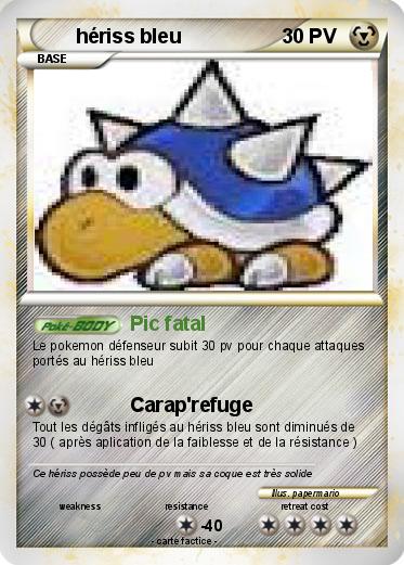 Pokemon hériss bleu