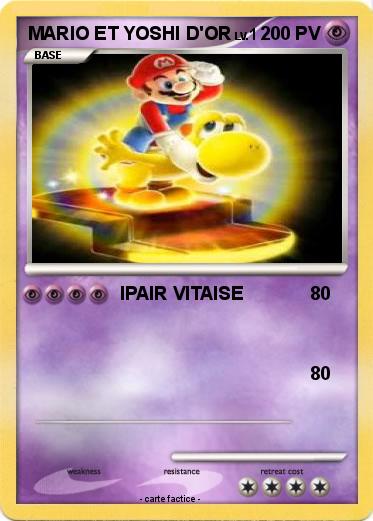 Pokemon MARIO ET YOSHI D'OR