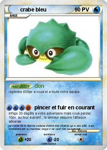 Pokemon crabe bleu