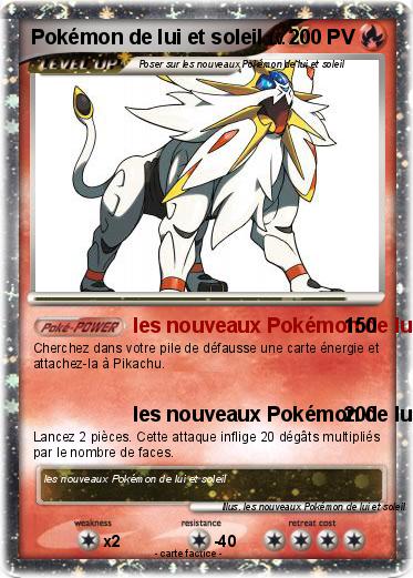Pokemon Pokémon de lui et soleil