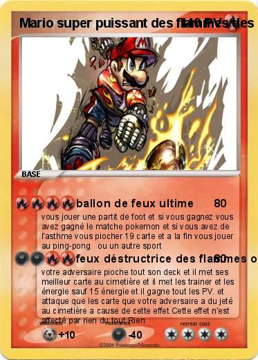 Pokemon Mario super puissant des flammes des enfer