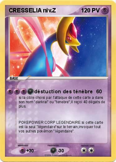 Pokemon CRESSELIA niv.Z