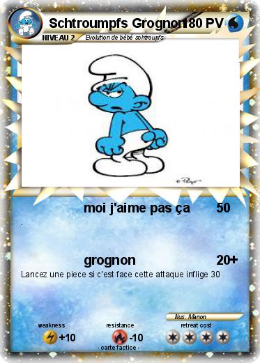Pokemon Schtroumpfs Grognon
