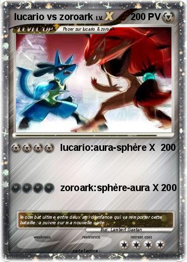 Pokemon lucario vs zoroark