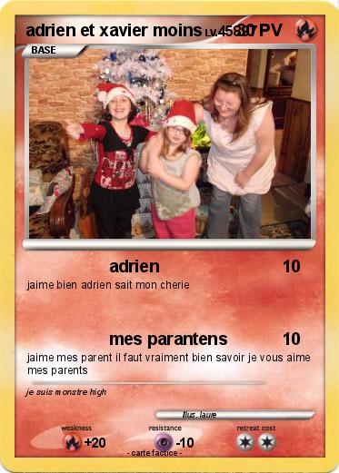 Pokemon adrien et xavier moins