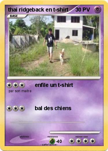 Pokemon thai ridgeback en t-shirt