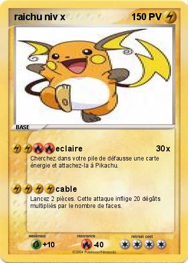 Pokemon raichu niv x