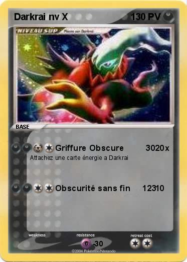 Pokemon Darkrai nv X