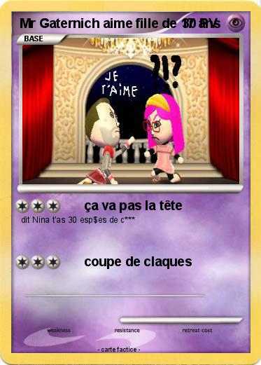 Pokemon Mr Gaternich aime fille de 17 ans