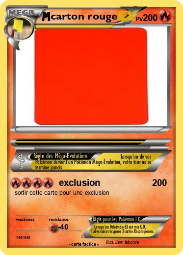 Pokemon carton rouge