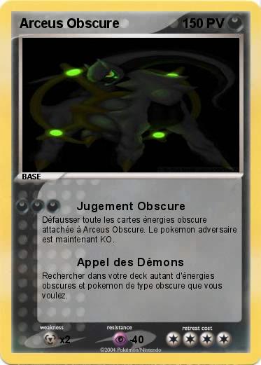 Pokemon Arceus Obscure