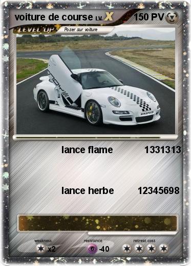 Pokemon voiture de course