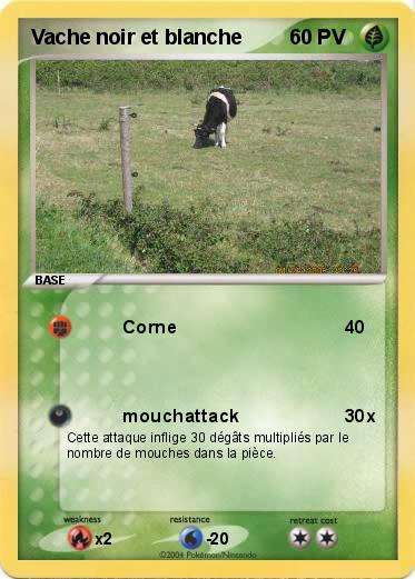 Pokemon Vache noir et blanche