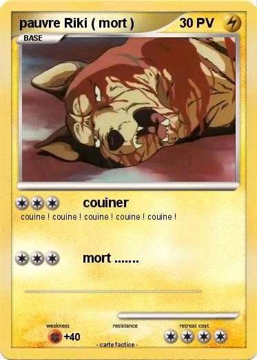 Pokemon pauvre Riki ( mort )