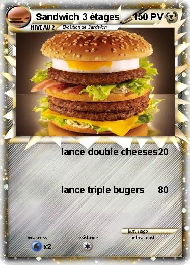 Pokemon Sandwich 3 étages