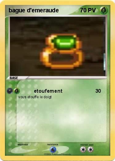 Pokemon bague d'emeraude