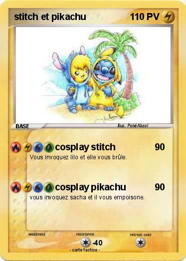 Pokemon stitch et pikachu