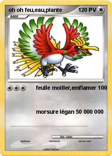 Pokemon oh oh feu,eau,plante