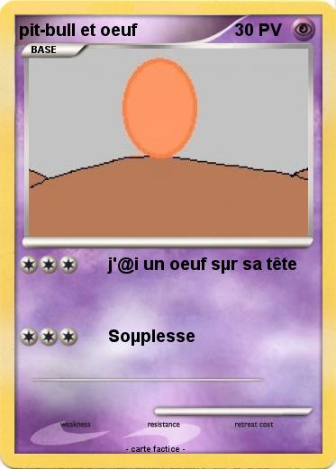 Pokemon pit-bull et oeuf