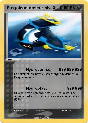 Pokemon Pingoléon obscur niv. X   1