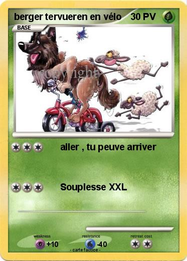 Pokemon berger tervueren en vélo