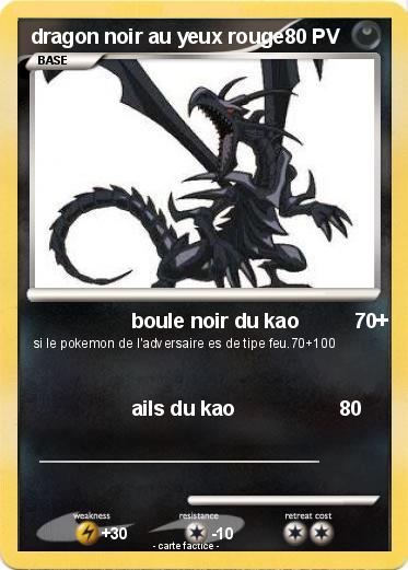 Pokemon dragon noir au yeux rouge