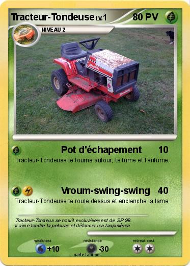 Pokemon Tracteur-Tondeuse