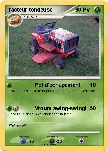 Pokemon Tracteur-tondeuse
