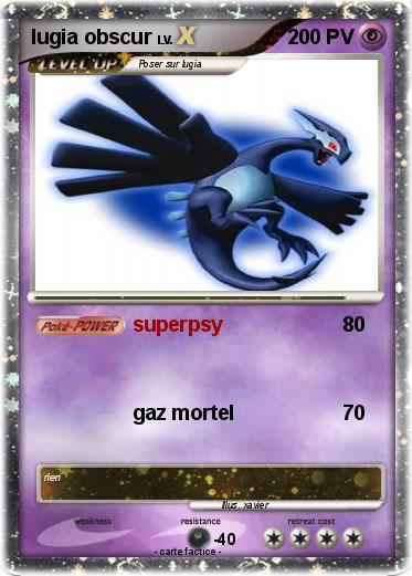 Pokemon lugia obscur