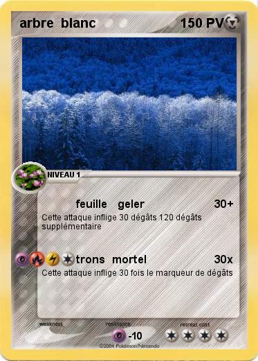 Pokemon arbre  blanc