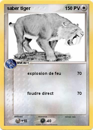 Pokemon saber tiger