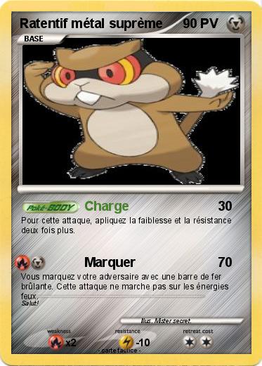 Pokemon Ratentif métal suprème