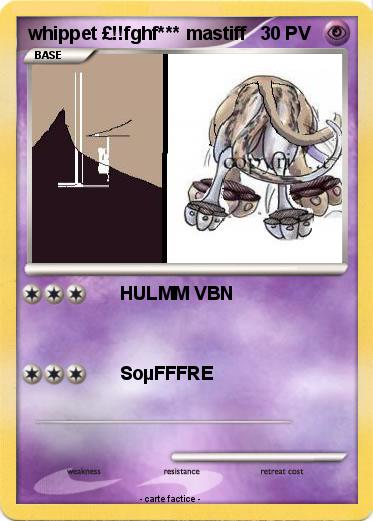 Pokemon whippet £!!fghf*** mastiff