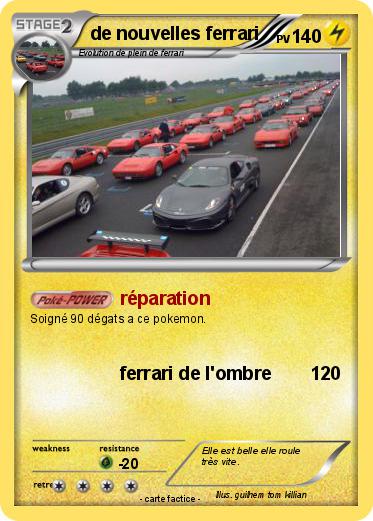 Pokemon de nouvelles ferrari